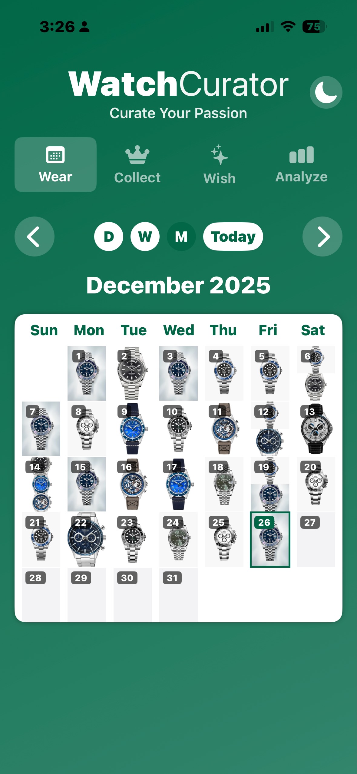 WatchCurator App Screenshot