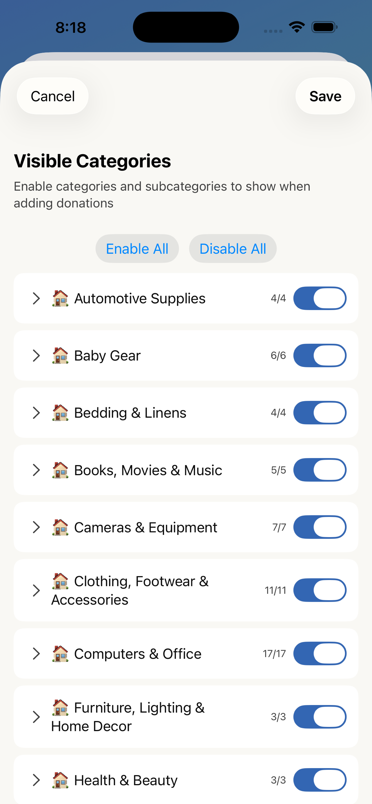 DonorLog Main Dashboard